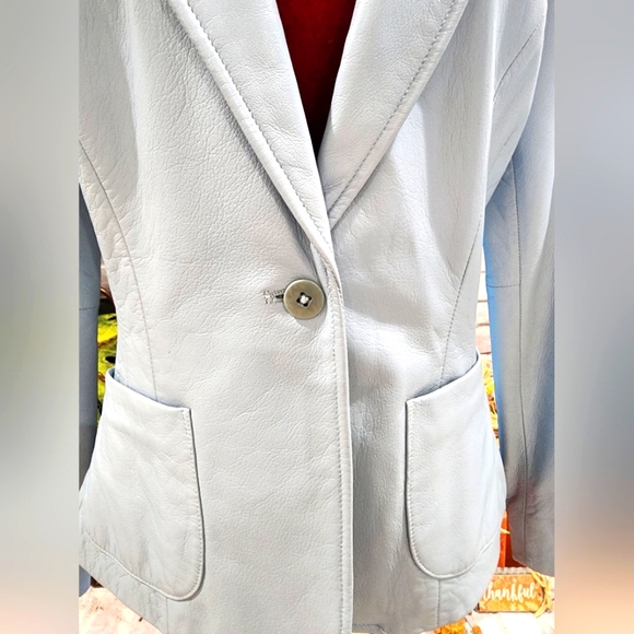 The Limited leather blazer, sz 6 - Picture 5 of 10
